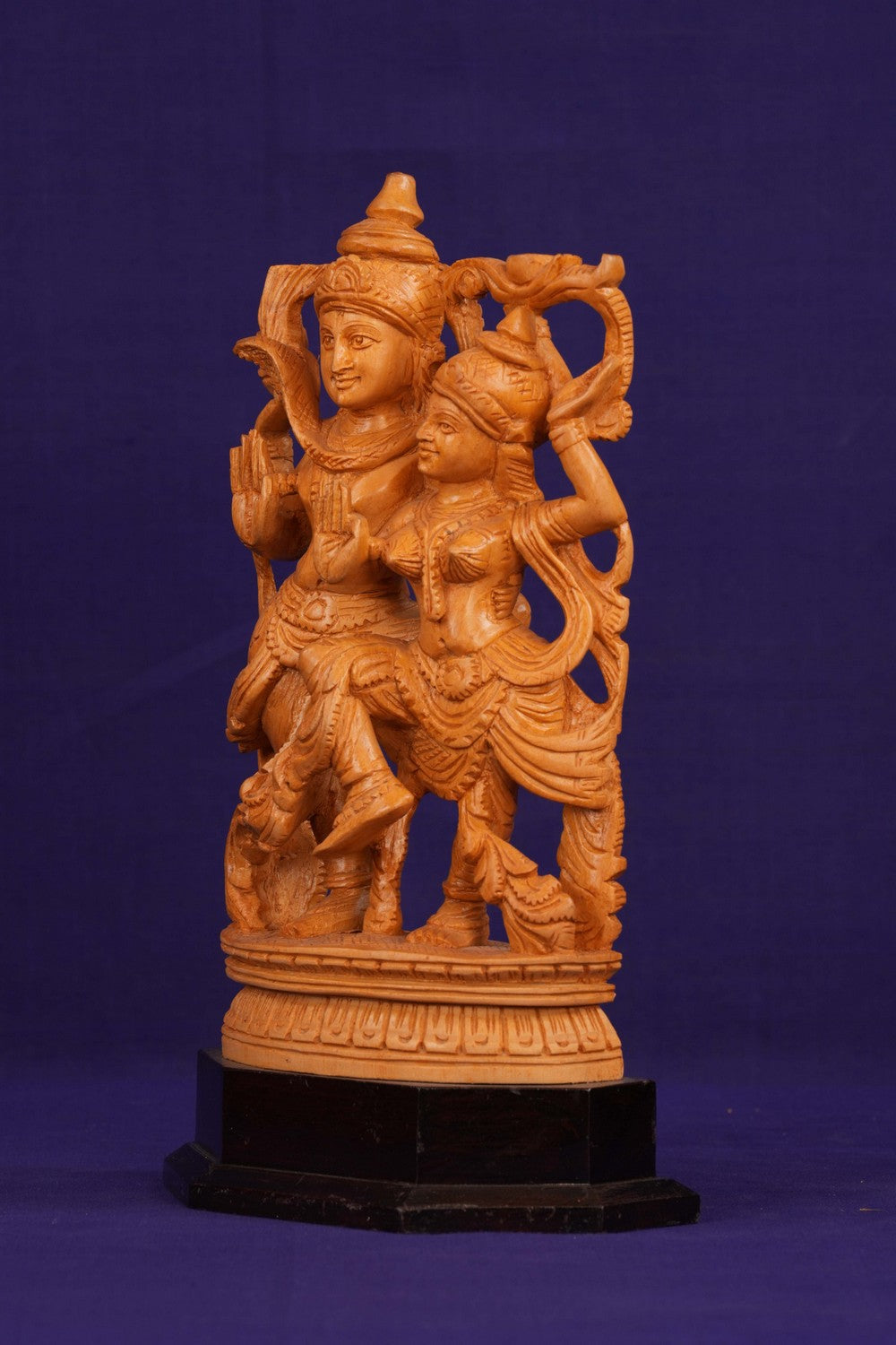 Image of Wooden Gowri Shiva Sculpture